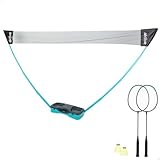 AKTIVE Red bádminton portátil, 295x160 cm, Azul y Negro, 2 Raquetas, 2 Volantes, Patas...