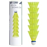 flintronic Volantes de Bádminton, 6PCS Volante de Nailon Duradero para Bádminton con...