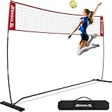 BAGAIL Red de Voleibol, Red de Voleibol Portátil para Patio de 12 pies/20 pies - Altura...
