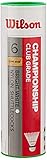 WILSON Championship Volantes de bádminton Tubo de 6 Unidades, Velocidad 77, Unisex, Amarillo