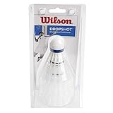 Wilson Shuttlecocks Dropshot Volantes de bádminton Tubo de 3 Unidades, Unisex, Blanco, White,...