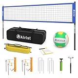 Airist Juego de Red de Voleibol portátil, Juego de Redes de Voleibol Profesional para Patio...