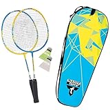 Talbot Torro Set de Badminton 2-Attacker Junior, 2 Raquetas Acortadas 53 cm, 2 Volantes, en una...