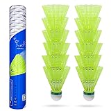 Baozun Volantes de Bádminton, 12Pcs Nylon Badminton Volantes de Plástico Deportivo Volantes...